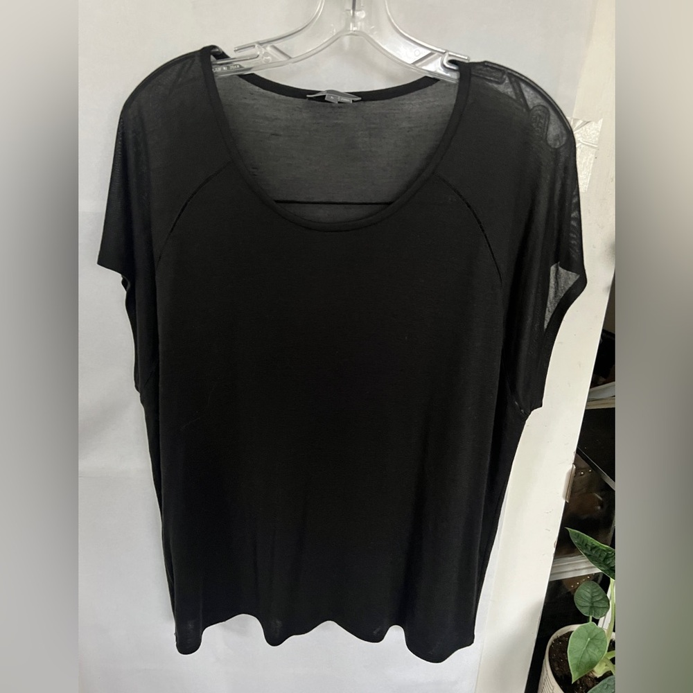 Vince Black Cap Sleeve Women's Tee